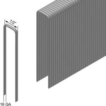 PREBENA 16 Gauge Staple - 1in Length - 1/2in Crown - Galvanized Steel - Pkg of 10000 GX25CNKHA